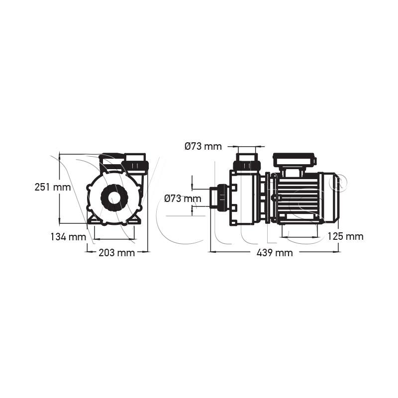 Hydro 1500 W 2,5″ Motor (Viper IPX5/CE) – Bild 3