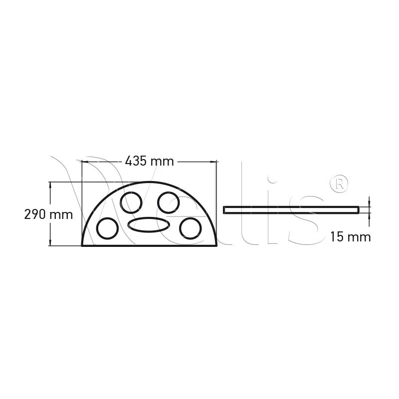 Becherhalter 43x28x1,5 Midnight canyon (Mal) – Bild 3